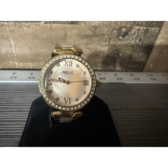 Relic By Fossil Women's Rose Goldtone Bracelet Watch ZR34335 Beautiful Pink - Picture 2 of 16